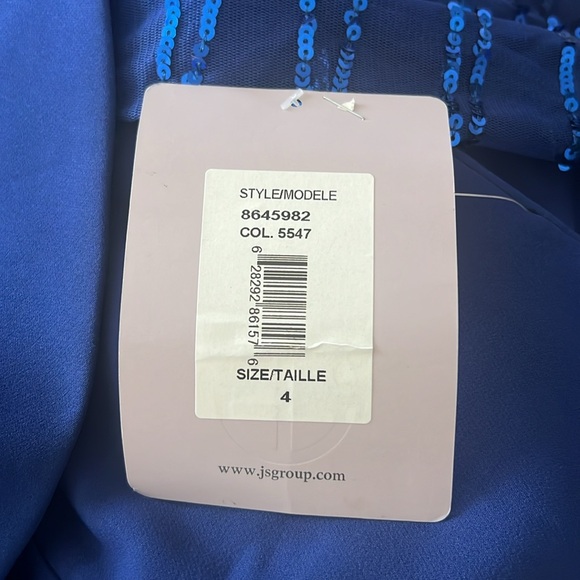 JS Collections Sequined Pintuck Jumpsuit in Blue, Size 4 New w/Tag, Retail $298 - Picture 12 of 14